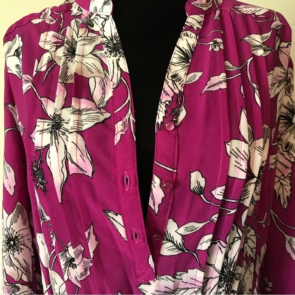 NANETTE Lepore floral ombré belted long sleeve dress. New with tags. - Picture 5 of 11